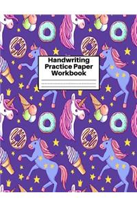 Handwriting Practice Paper Workbook