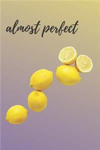 Lemon Lovers Blank Lined Journal Notebook