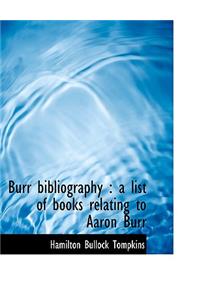 Burr Bibliography