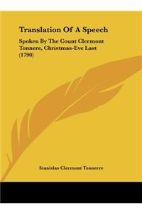 Translation of a Speech