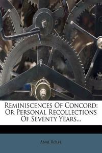 Reminiscences of Concord