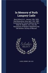 In Memory of Ruth Lamprey Cadle