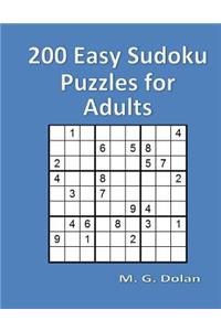 200 Easy Sudoku Puzzles for Adults