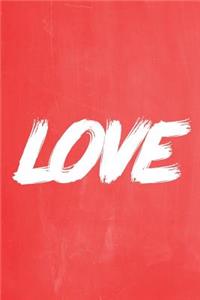 Pastel Chalkboard Journal - LOVE (Red)