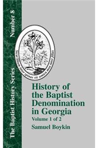 History Of The Baptist Denomination In Georgia - Vol. 1