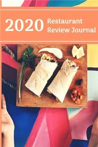 2020 Restaurant Review Journal Notebook