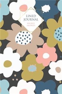 Navy Floral Lined Journal