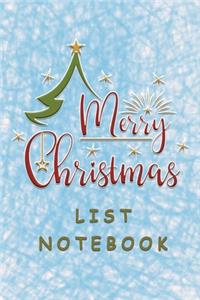 Merry Christmas List Notebook