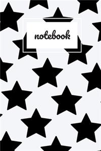 Black star print notebook