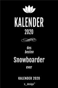 Kalender 2020 für Snowboarder