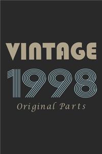 Retro Birthday - Vintage 1998 Notebook Original Parts Gift