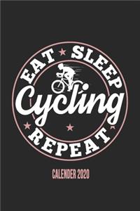 Eat Sleep Cycling Repeat Calender 2020