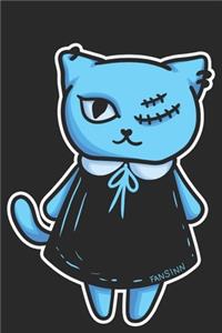 Creepy Halloween Gothic Cat Girl Notebook