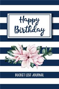 Happy Birthday Bucket List Journal