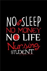 No Sleep No Money No Life Nursing Student