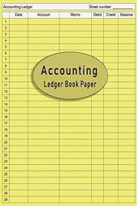 Accounting Ledger Book Paper