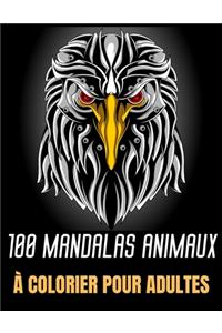 100 Mandalas Animaux à colorier pour adultes
