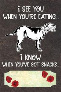 I See You When You're Eating I Know When You've Got Snacks Notebook Journal