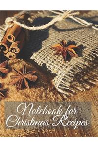 Notebook for Christmas Recipes