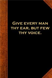 2020 Daily Planner Shakespeare Quote Give Ear Few Voice 388 Pages