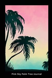Pink Sky Palm Tree Journal