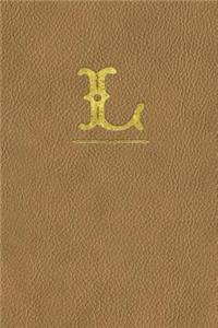 Leather Look Journal with Monogram Initial