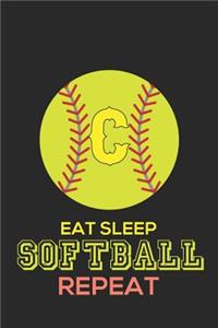 Eat Sleep Softball Repeat C