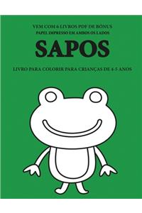Livro para colorir para crianças de 4-5 anos (Sapos)
