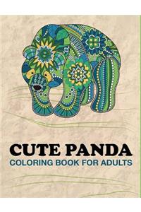 Cute Panda Coloring Book for Adults