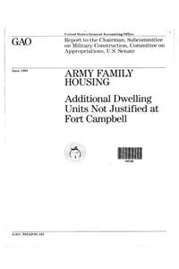 Army Family Housing: Additional Dwelling Units Not Justified at Fort Campbell