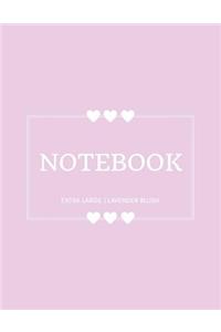Notebook Extra Large: Lavender Blush: Notebook 8.5 X 11: Notebook 400 Pages