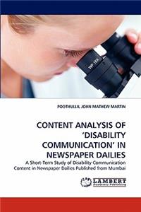 Content Analysis of 'Disability Communication' in Newspaper Dailies