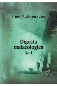 Digesta Malacologica No 1