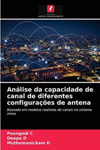 Análise da capacidade de canal de diferentes configurações de antena
