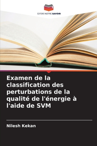 Examen de la classification des perturbations de la qualité de l'énergie à l'aide de SVM