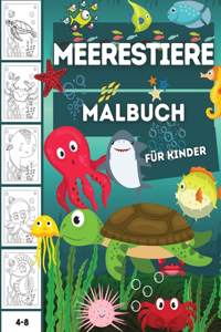 Meerestiere Malbuch für Kinder