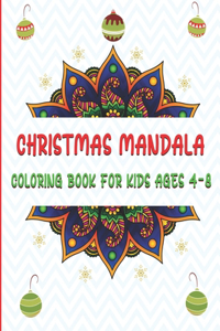 Christmas Mandala Coloring Book For Kids ages 4-8