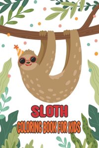 Sloth Coloring Book For Kids