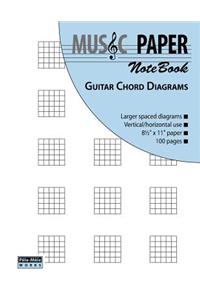 MUSIC PAPER NoteBook - Guitar Chord Diagrams