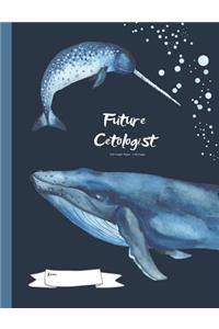 Future Cetologist - 5x5 Graph Paper - 120 Pages: Marine Biology Exercise Book