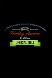 Computer and Information Systems Manager Because Freaking Awesome Is Not an Official Title