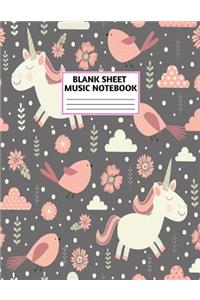 Blank Sheet Music Notebook