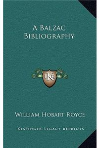 A Balzac Bibliography