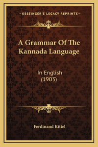 Grammar Of The Kannada Language