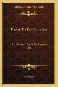 Placcart Du Roy Nostre Sire