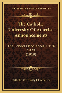 The Catholic University Of America Announcements