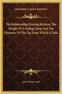 The Relationship Existing Between The Weight Of A Falling Drop And The Diameter Of The Tip From Which It Falls