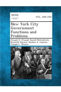 New York City Government Functions and Problems