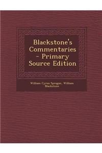 Blackstone's Commentaries