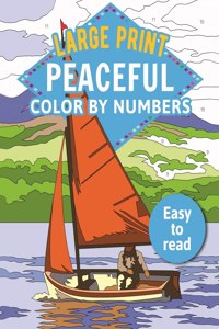 Large Print Peaceful Color by Numbers
